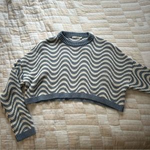Cropped Wavy Sweater